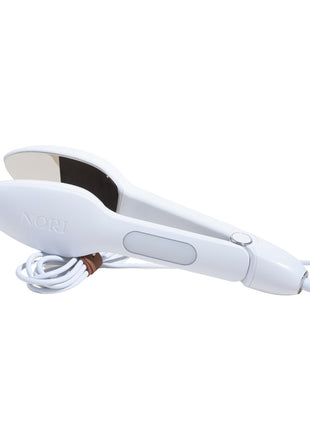 Nori Press Travel Steam Iron - Handheld Iron with 6 Fabric Settings - White | Optional steam feature, no ironing board required, removes wrinkles, easy to use, user manual included
