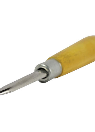 SE 6.5-Inch Stainless Steel Straight Burnisher - Polished Wooden Handle for Metal Jewelry - JT602BS