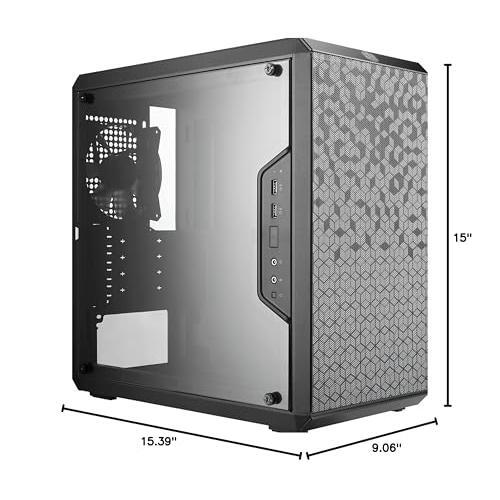 Cooler Master MasterBox Q300L Micro-ATX Tower with Magnetic Design Dust Filter, Transparent Acrylic Side Panel, Adjustable I/O & Fully Ventilated Airflow, Black (MCB-Q300L-KANN-S00)