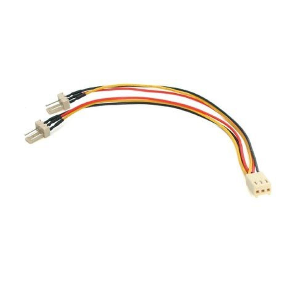 StarTech.com 6in TX3 Fan Power Splitter Cable - Fan Power Splitter - 3 pin Internal Power (F) to 3 pin Internal Power (M) - 5.9 in - TX3SPLITTER