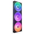 NZXT F360 RGB Core - 360mm Single-Frame Fan Unit with 3 x 120mm RGB Fans - Speed & Lighting Control - High Static Pressure & Airflow - Fluid Dynamic Bearings - 8 aRGB LEDs Per Fan - Black