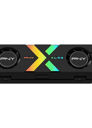 PNY CS3150 XLR8 Gaming Epic-X RGB 1TB PCIe Gen5 x4 NVMe M.2 SSD with RGB Dual Fan Heatsink - Microsoft DirectStorage Compatible – up to 11500 MB/s Read – M280CS3150XHS-1TB-RB