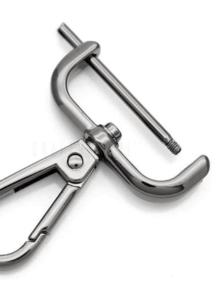CRAFTMEMORE 2pcs Detachable Snap Hook Swivel Clasp w/Screw Bar VT493 Bag Strap Hardware Replacement (1 1/2 Inch, Gunmetal)