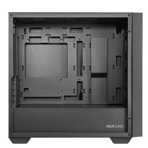 ASUS A21 Micro-ATX Case Black Edition Supports Graphics Cards up to 380mm, 360mm Coolers, & Standard ATX PSUs, Porous Front-Panel Mesh, Compatible with New BTF Hidden Connector Technology
