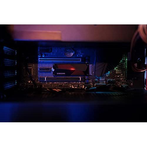 SAMSUNG 990 PRO w/ Heatsink SSD 2TB, PCIe Gen4 M.2 2280 Internal Solid State Hard Drive, Seq. Read Speeds Up To 7,450MB/s for High End Computing, Workstations, Compatible w/ PlayStation 5, MZ-V9P2T0CW