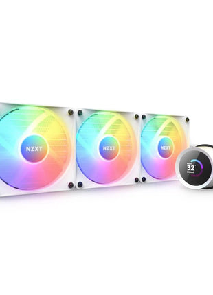 NZXT Kraken 360 RGB - 360mm AIO CPU Liquid Cooler - RL-KR360-W1 - Customizable 1.54" Square LCD Display for Images, Performance Metrics - High-Performance Pump - White
