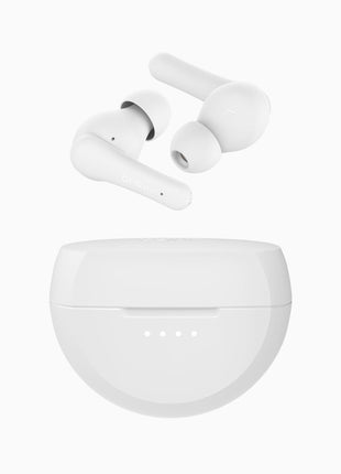 Belkin SoundForm Rhythm True Wireless Earbuds with Built-in Microphone, USB-C Fast Charging, 28H Battery Life, IPX5 Water Resistance - Bluetooth Earbuds for iPhone, iPad, Galaxy, Pixel, & More - White