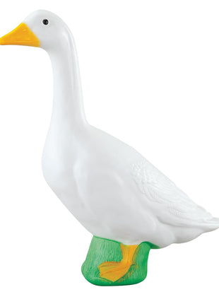 Fox Valley Traders Official Gaggleville 23 inch Large White Goose, Plastic Garden Décor, Vibrant and Clean Painted Goose Feet - Indoor or Outdoor Decorative Figurine for Garden, Patio, or Entryway Accent