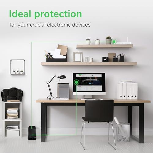 APC UPS Battery Backup Surge Protector, 425VA Backup Battery Power Supply, BE425M, Black