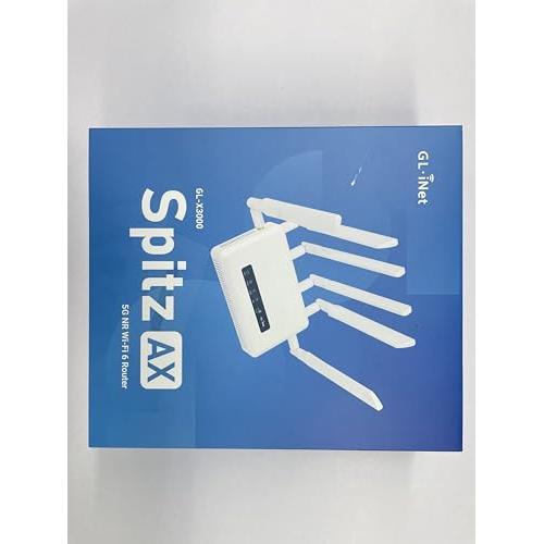 GL.iNet GL-X3000 (Spitz AX) Cellular Gateway 5G Router for House & RV, Wi-Fi 6, Detachable Antennas, Dual-SIM, T-Mobile & AT&T IoT Device Certified, Family/Rural Area/Road Trips (Free 10GB SIM Card)