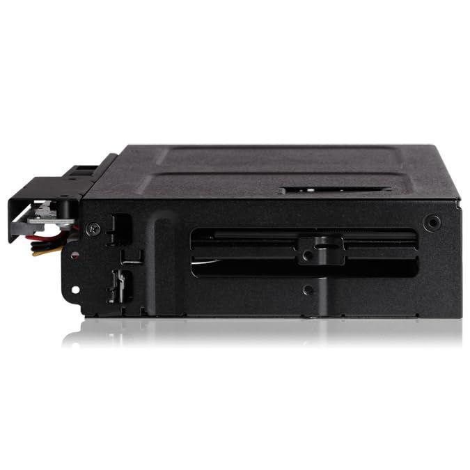 ICY DOCK 2 Bay 2.5 SAS/SATA SSD/HDD & (Ultra) Slim Optical Disk Drive CD DVD ROM Backplane Enclosure for 5.25" Bay | ToughArmor MB602SPO-B