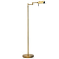 O'Bright Dimmable LED Pharmacy Floor Lamp, 12W LED, Full Range Dimming, 360 Degree Swing Arms, Adjustable Heights, Standing Lamp for Reading, Sewing, and Craft, ETL Listed, Antique Brass (Gold)