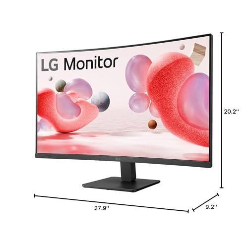 LG 32MR50C-B Curved Monitor 32-Inch FHD 100Hz AMD FreeSync OnScreen Control Dynamic Action Sync Black Stabilizer Tilt Stand (HDMI) - Black