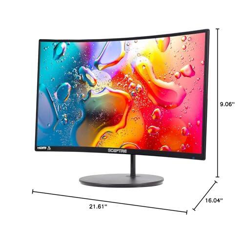 Sceptre Curved 24-inch Gaming Monitor 1080p R1500 98% sRGB HDMI x2 VGA Build-in Speakers, VESA Wall Mount Machine Black (C248W-1920RN Series)
