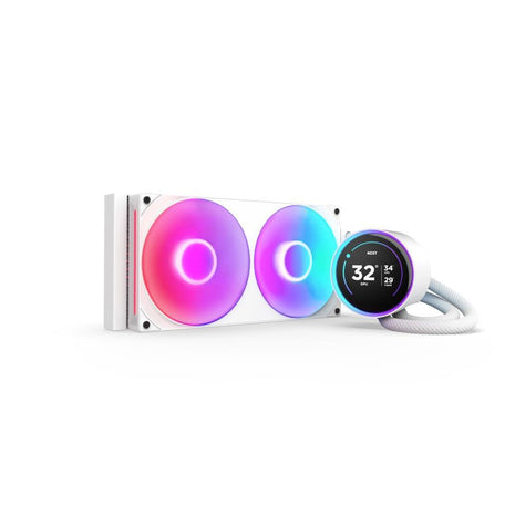 NZXT Kraken Elite 280 RGB 2024 - AIO CPU Liquid Cooler - 280mm Radiator - F280 RGB Core Fan - Customizable 2.72 inch IPS LCD - NZXT Turbine Pump - AMD® AM5, AM4 - Intel® LGA 1851/1700, 1200/115X - White