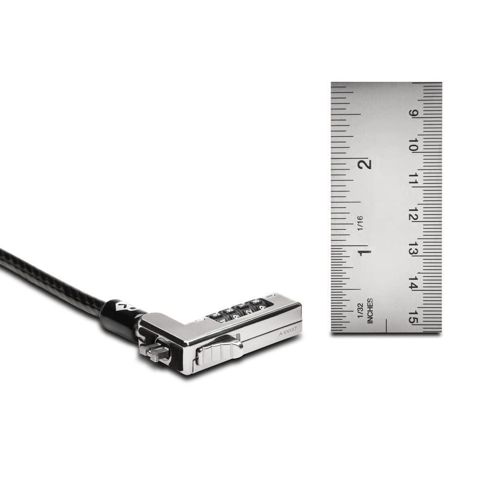 Kensington Slim Combo Lock for Standard Slot - Resettable - 4-Digit - Carbon Steel - for Notebook