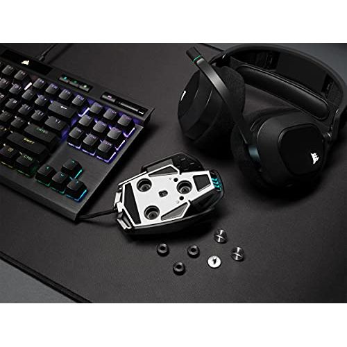 Corsair M65 RGB Ultra Tunable FPS Gaming Mouse Marksman 26,000 DPI Optical Sensor, Optical Switches, AXON Hyper-Processing Technology, Sensor Fusion Control, Tunable Weight System - Black