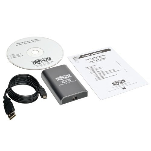 Tripp Lite USB 2.0 to VGA Dual-Monitor Adapter, 128 MB SDRAM, 1920 x 1080 1080p @ 60 Hz