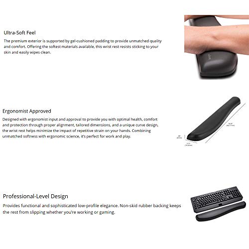 Kensington ErgoSoft Wrist Rest for Mechanical & Gaming Keyboards, Black (K52798WW)
