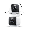 WYZE Duo Cam Pan Indoor/Outdoor IP65 2K 360° Pan/Tilt Smart Home Security Camera with Color Night Vision, Compatible with Alexa & Google Assistant, White