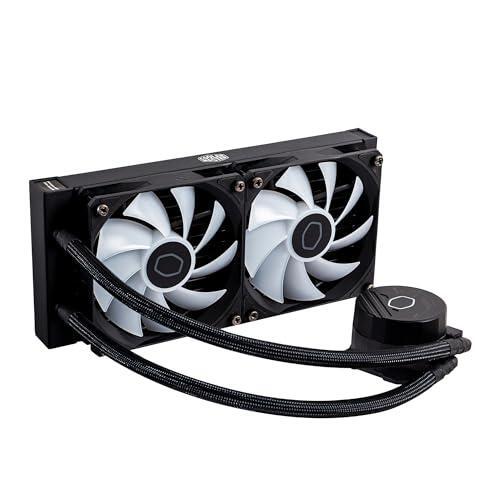 Cooler Master MasterLiquid 240L Core 240mm Close-Loop AIO Liquid Cooler, ARGB Sync, Gen S Coldplate Pump, 120mm PWM, CryoFuze 14W/mK, AMD Ryzen AM5/AM4, Intel LGA1700/1200 (MLW-D24M-A18PZ-R1) , Black