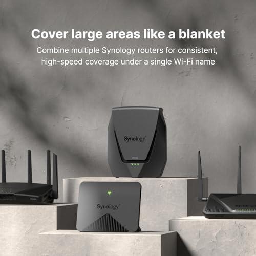Synology RT6600ax - Tri-Band 4x4 160MHz Wi-Fi router, 2.5Gbps Ethernet, VLAN segmentation, Multiple SSIDs, parental controls, Threat Prevention, VPN (US Version)