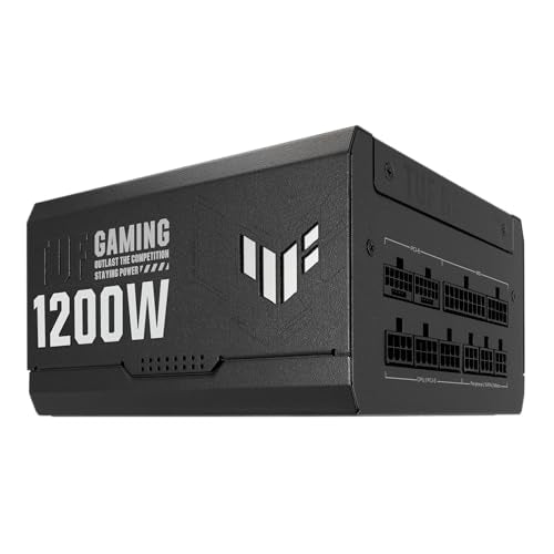ASUS TUF Gaming 1200W Gold (1200 Watt, ATX 3.0 Compatible Fully Modular Power Supply, 80+ Gold Certified, Military-Grade Components, Dual Ball Bearing, Axial-tech Fan, PCB Coating, 10 Year Warranty)
