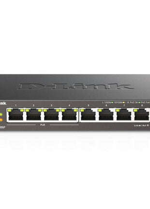 D-Link PoE Switch, 8 Port Ethernet Gigabit Unmanaged Desktop Switch with 4 PoE Ports 68W Budget (DGS-1008P),Black