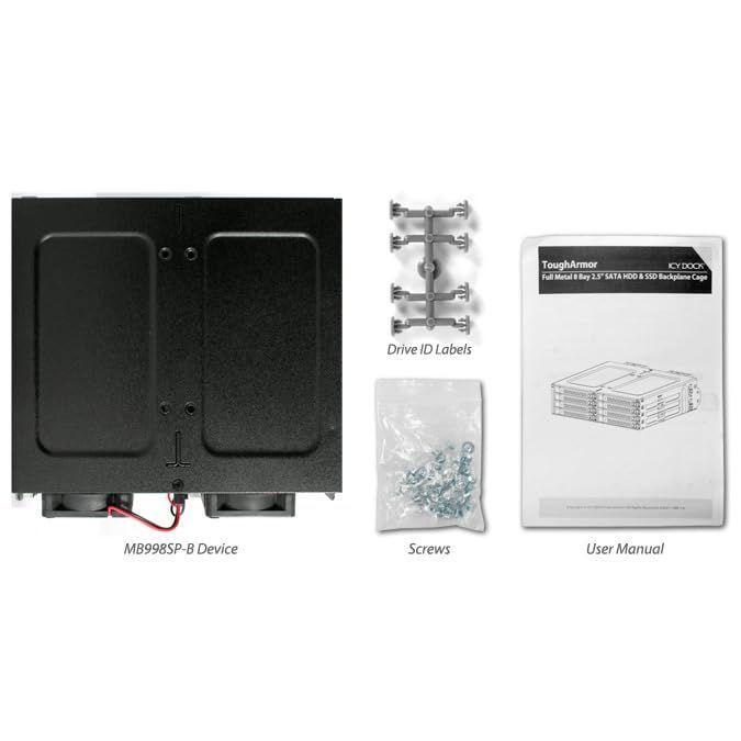 ICY DOCK ToughArmor MB998SP-B Drive Enclosure Internal, Matte Black