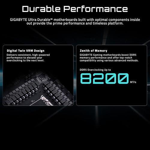 GIGABYTE X870 AORUS Elite WIFI7 AMD AM5 LGA 1718 Motherboard, ATX, DDR5, 4X M.2, PCIe 5.0, USB4, WIFI7, 2.5GbE LAN, EZ-Latch, 5-Year Warranty