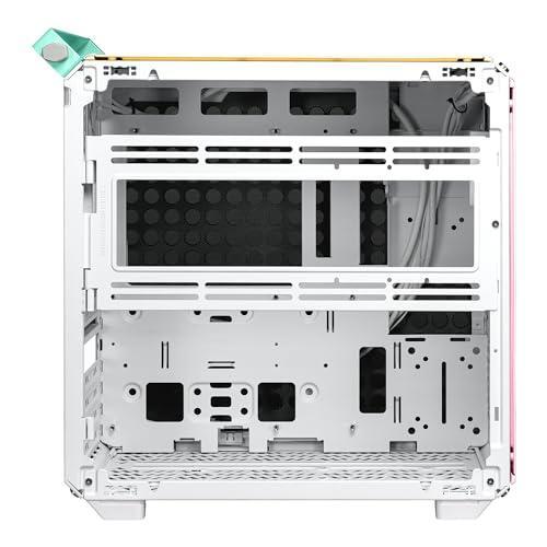 Cooler Master QUBE 500 Flatpack Macaron High Airflow Gaming ATX PC Mid-Tower, Customizable, Tempered Glass, Vertical GPU Mount, 365mm GPU Clearances, USB-C, Carrying Handle, Gem Mini
