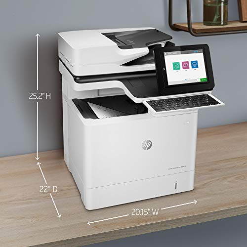 HP LaserJet Enterprise Flow MFP M634h Monochrome All-in-One Printer with built-in Ethernet & 2-sided printing (7PS95A), White