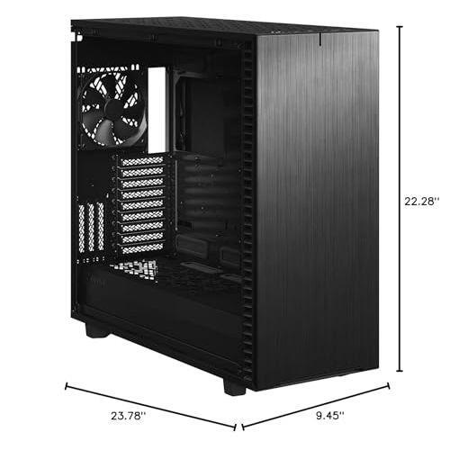 Fractal Design Define 7 XL Black Solid Brushed Aluminum/Steel E-ATX Silent Modular Full Tower Computer Case