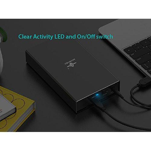 Vantec NST-371C31-BK NexStar Gx USB 3.1 Gen 2 Type-C 3.5" Sata HDD/SSD Enclosure, Comes with C to C and C to A Cable, Aluminum Casing, Black