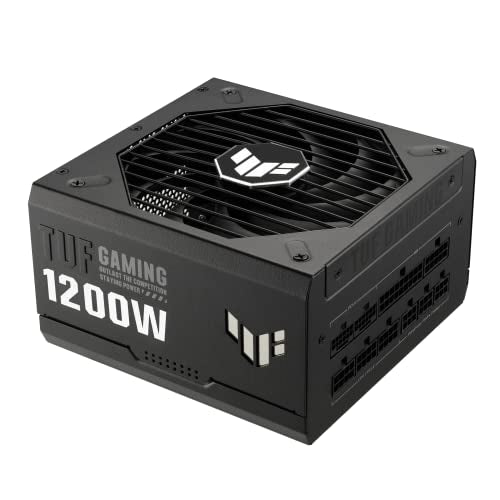 ASUS TUF Gaming 1200W Gold (1200 Watt, ATX 3.0 Compatible Fully Modular Power Supply, 80+ Gold Certified, Military-Grade Components, Dual Ball Bearing, Axial-tech Fan, PCB Coating, 10 Year Warranty)