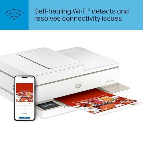 HP Envy 6555e Wireless All-in-One Color Inkjet Printer, Print, scan, Copy, Duplex Printing Best-for-Home, 3 month Instant Ink trial included (714N5A)