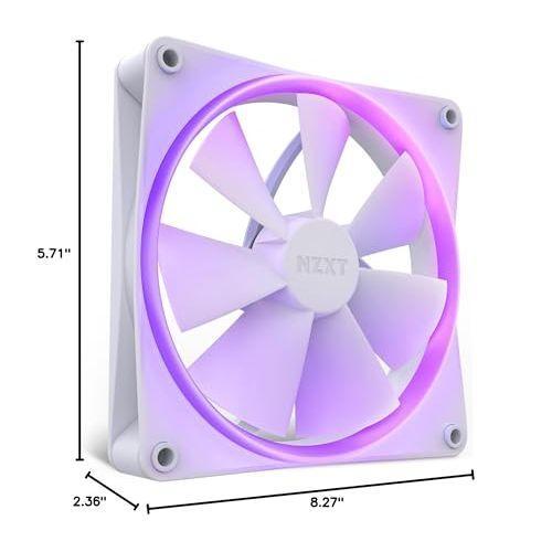 F140RGB - 140mm RGB Fans - Twin + RGB Lighting Controller - White