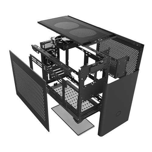 Cooler Master NR200 Mini-ITX PC Case, 330mm Horizontal Triple-Slot Mount GPU, 240mm|280mm AIO, SFX PSU 130mm, Compatible RX 7900 XTX|4080 Super, Vented Panels, DIY