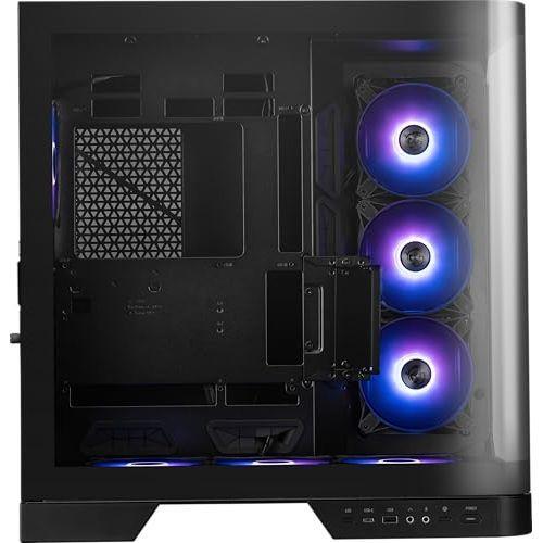 MSI MAG PANO 120R PZ - ATX Mid-Tower Gaming PC Case - 270-degree Tempered Glass Panel - Liquid Cooling Support up to 360mm Radiator - Pre-Installed 7 ARGB Fans - VGA Bracket