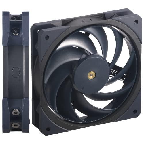 Cooler Master Mobius 120 OC High Performance Interconnecting Ring Blade Fan, PWM Fan Speed Toggle, Metal Motor Hub, Double Ball Bearing for PC Case, Liquid and Air Cooler (MFZ-M2NN-32NPK-R1), Black