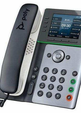 Poly Edge E320 IP Phone - Corded - Corded - Bluetooth - Desktop, Wall Mountable - Black - VoIP - 2 x Network (RJ-45) - PoE Ports