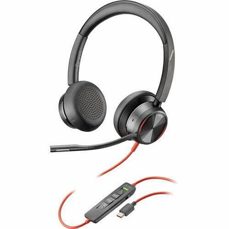 HP Poly Blackwire 8225 Headset - Microsoft Teams Certification - Stereo - USB Type C - Wired - 32 Ohm - 20 Hz - 20 kHz - Over-the-Head - Binaural - Supra-aural - 7.19 ft Cable