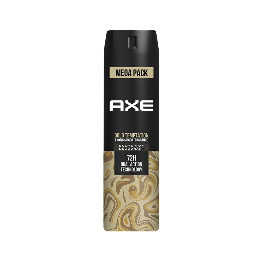 Axe Dark Temptation Long Lasting Deodorant Bodyspray For Men 215 ml & Axe Gold Temptation Long Lasting Deodorant Bodyspray For Men 215 ml(Pack 3)