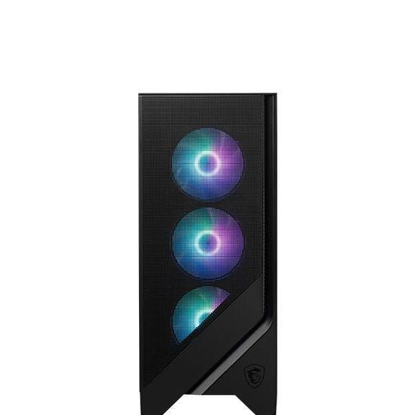 MSI MAG Forge 321R Airflow - Premium Mid-Tower Gaming PC Case - Tempered Glass Side Panel - ARGB 120mm Fans - Liquid Cooling Support up to 360mm Radiator - Vented Front Panel