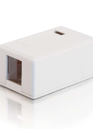 C2G 03831 1-Port Keystone Jack Surface Mount Box, White