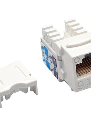 TRIPP LITE Cat6 Cat5e 110 Style Punch Down Keystone Jack, White, 25-Pack (N238-025-WH)