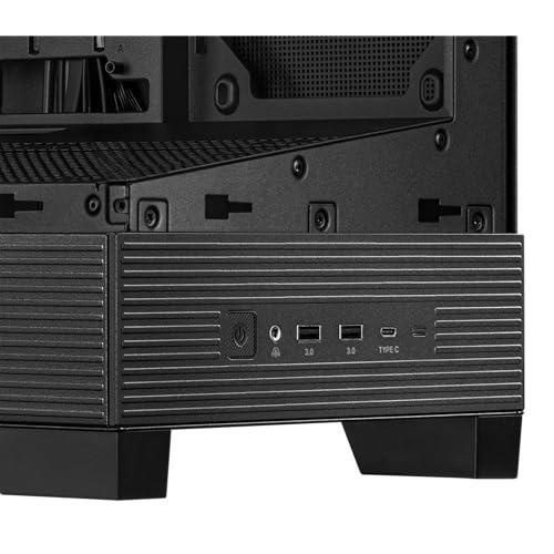 ASUS A31 Black ATX Mid-Tower Gaming Case, Dual-Sided Tempered Glass, Frameless Design, BTF Hidden Connectors, 360 AIO Support, 8° Angled Base, ARGB Ready, Optimized Airflow, Seamless Cable Management