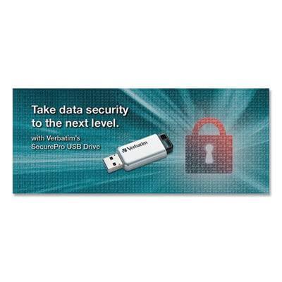 Verbatim 128GB Store 'n' Go Secure Pro USB 3.0 Flash Drive, Silver