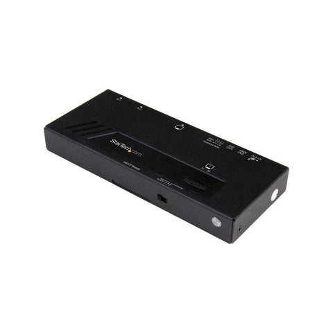 StarTech.com 2-Port HDMI Automatic Video Switch - 4K 2x1 HDMI Switch with Fast Switching, Auto-Sensing and Serial Control, TAA (VS221HD4KA)