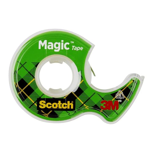 Scotch Magic Tape, 3 Dispensered Rolls, Numerous Applications, Invisible, Clear Tape Engineered for Repairing, 3/4 x 300 Inches